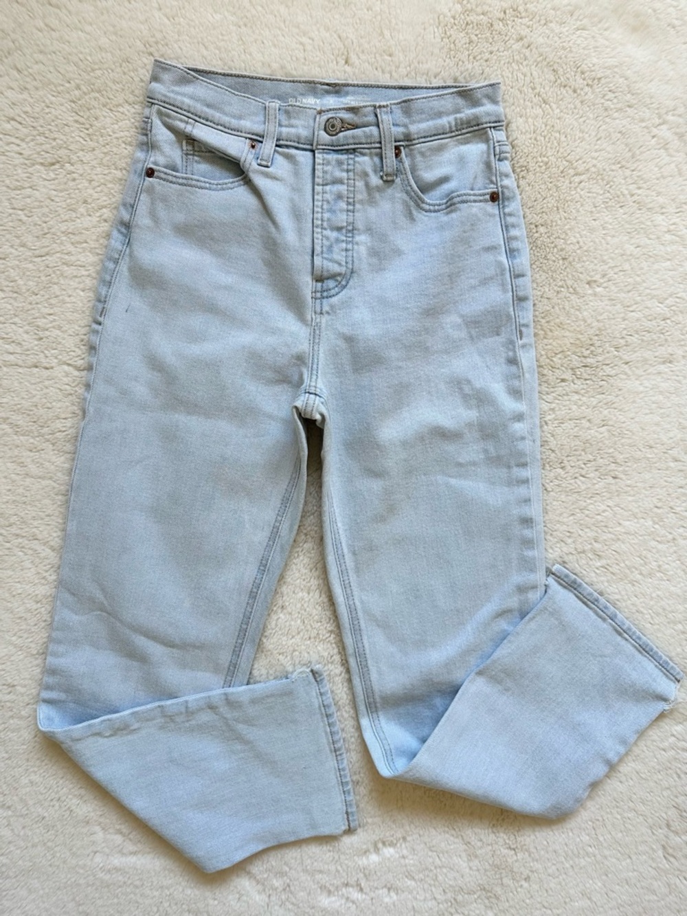 Old Navy Light Blue High-Rise Straight Jeans Size 2
